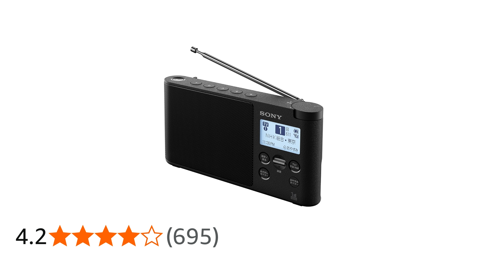 Amazon.co.jp: XDR-56TV-B(ブラック) ワンセグTV音声/FMステレオ/AM