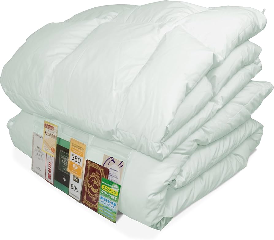 Amazon｜安眠工場 上質羽毛布団 2枚合せ(デュエット) ダブル【合掛1.1