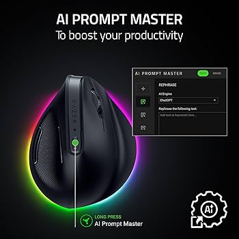 Amazon | Razer Pro Click V2 垂直ワイヤレスマウス:6ボタン人間工学
