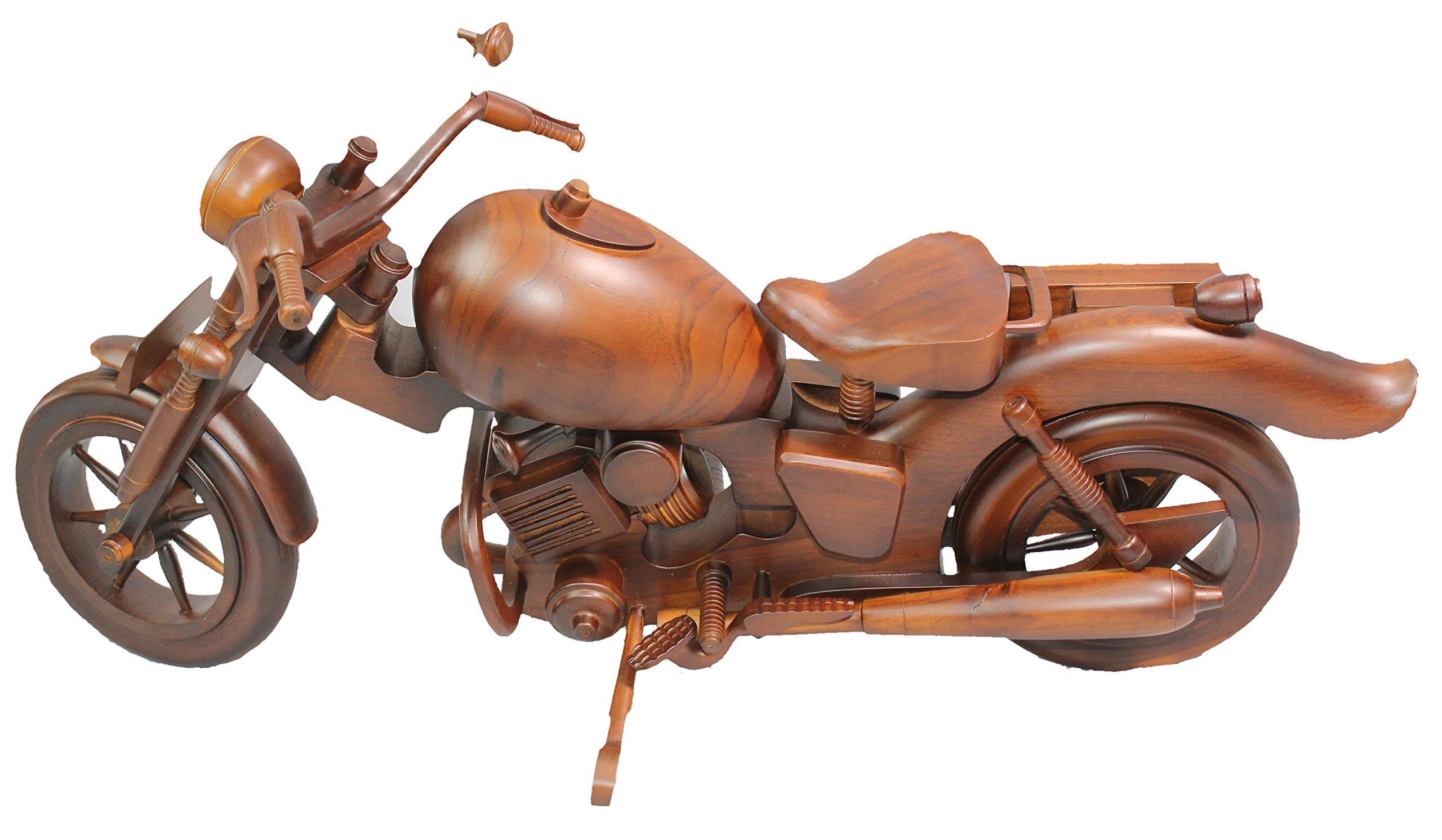 Amazon.co.jp: 木製バイク（Large）／ 置物 ／インテリア ／ アジア