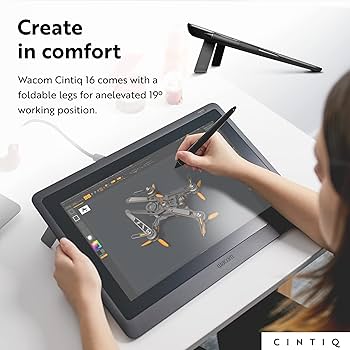 Display Interativo Wacom Cintiq 16 (Dtk1660K0A1), Wacom, Tablets