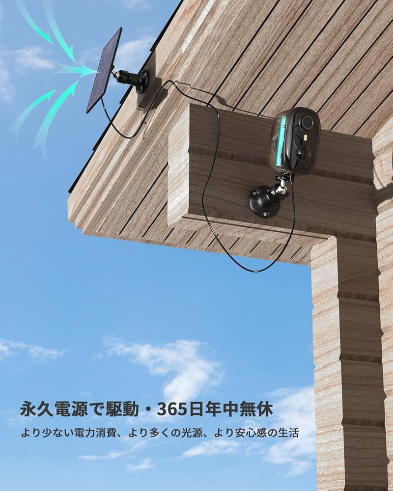 Amazon.co.jp: 【2025強化版・500万超高画素・完全無線設計】 COOAU