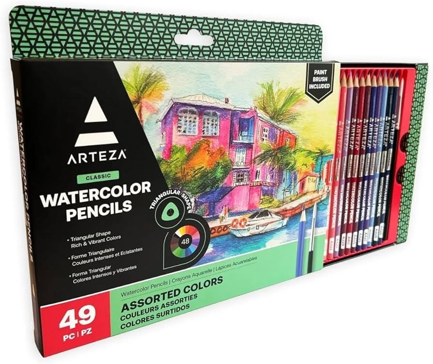 Amazon.com: Arteza Watercolor Colored Pencils For Adult Coloring