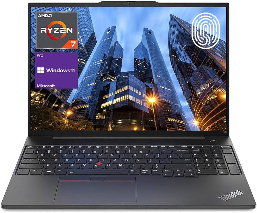Lenovo ThinkPad E16 Gen 1 Ordinateur portable professionnel, écran