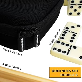 Amazon.com: Vovotuzzi Jumbo Double 6 Dominoes Set for Adults Kids