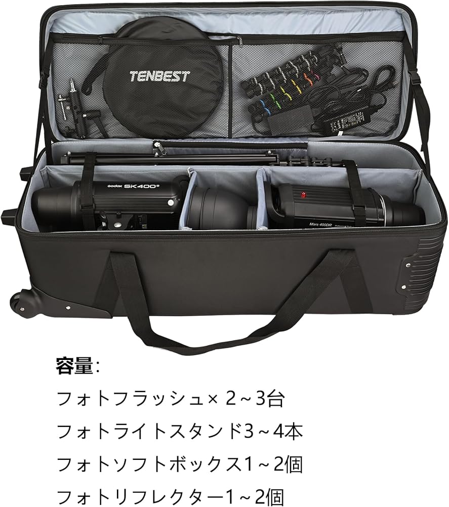 カメラキャリーケース TENBEST 120x38x33 cm 大容量 防水 Amazon.co.jp