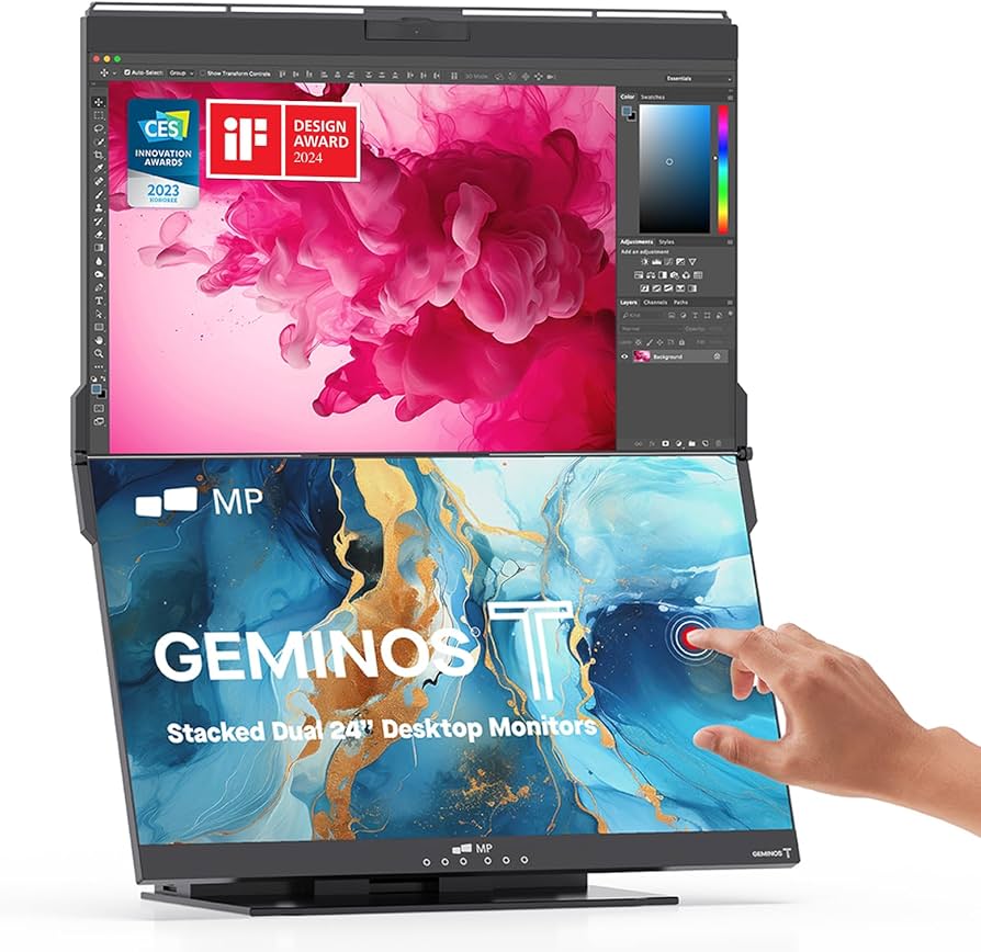 GEMINOS X 折りたたみ式デュタル 2x 24インチ WQHD モニター Amazon.co