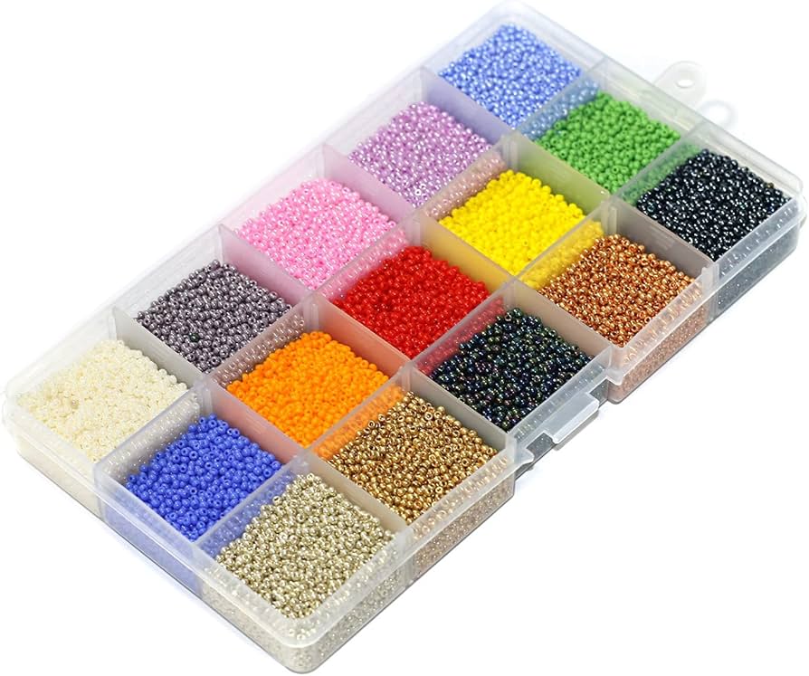Amazon.co.jp: Beadsnfashion 15 Colors Preciosa Seed Beads Opaque