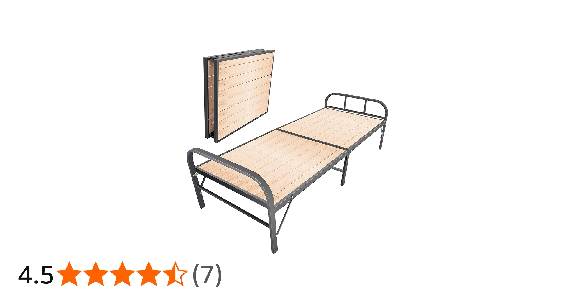 Amazon｜折りたたみベッド シングル 完成品 LORAK 耐荷重200kg 炭素鋼