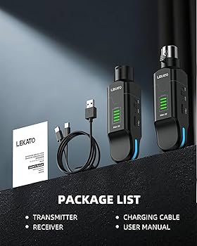 Amazon.com: LEKATO 2.4GHz Wireless XLR Transmitter Receiver for