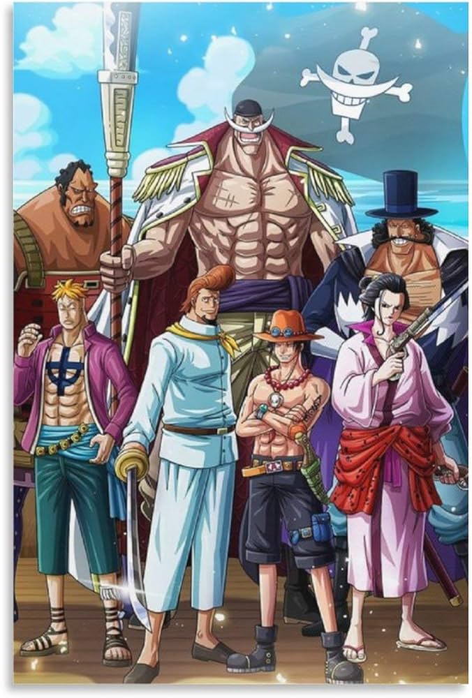 Amazon.co.jp: ワンピース 白ひげ海賊団 アニメ アート ポスター 寝室