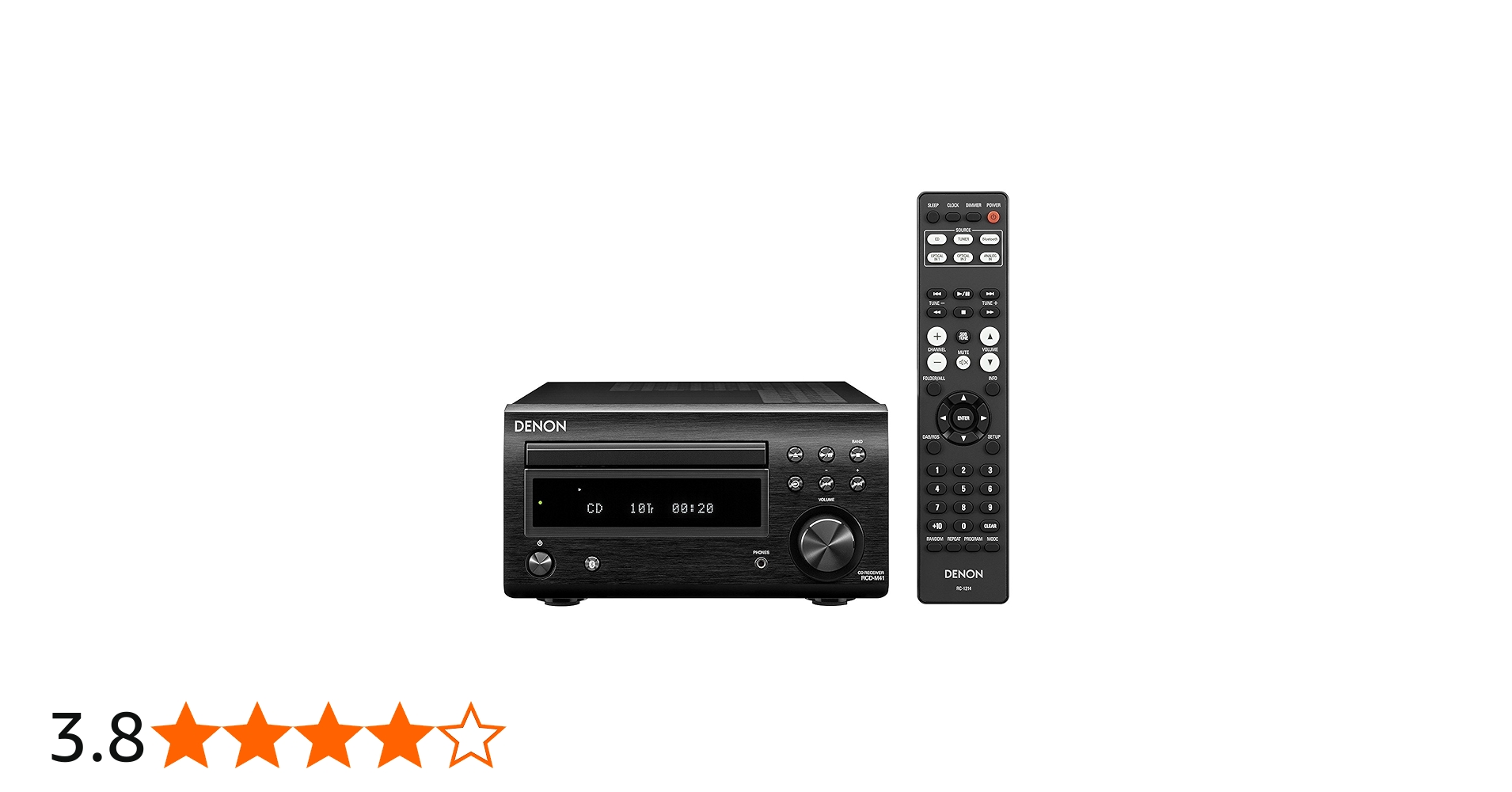 Denon RCD-M41 Micro Desktop Hi-Fi CD Receiver with Bluetooth & FM