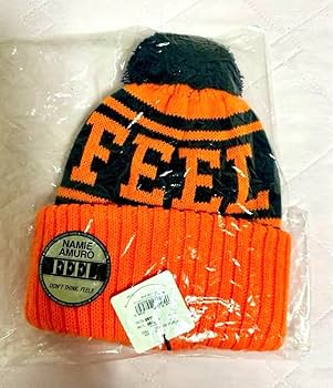 Amazon.co.jp: 安室奈美恵 FEEL ツアーグッズ 2013 ニット帽 オレンジ