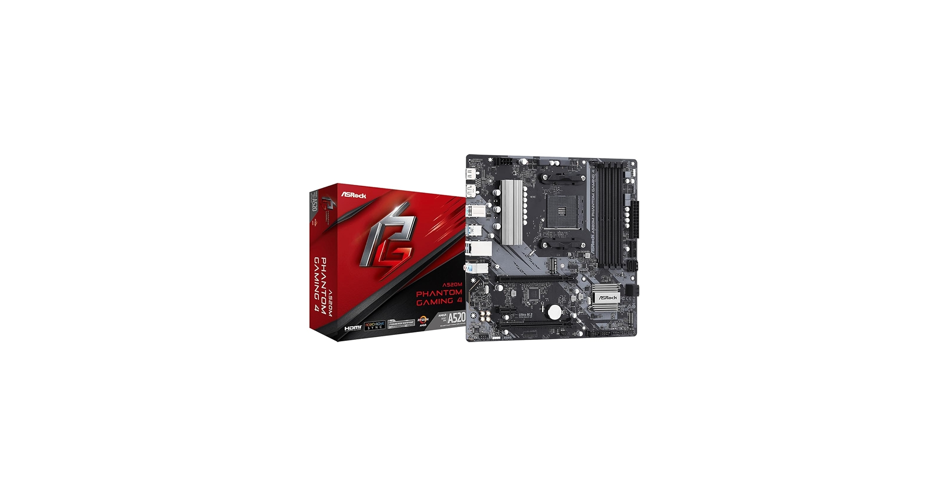 Amazon.com: ASRock A520M Phantom Gaming 4 AM4 AMD A520 SATA 6Gb/s