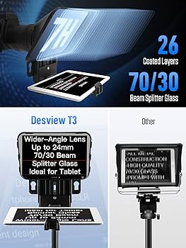 Amazon | Desview T3 テレプロンプター スマートフォンタブレット