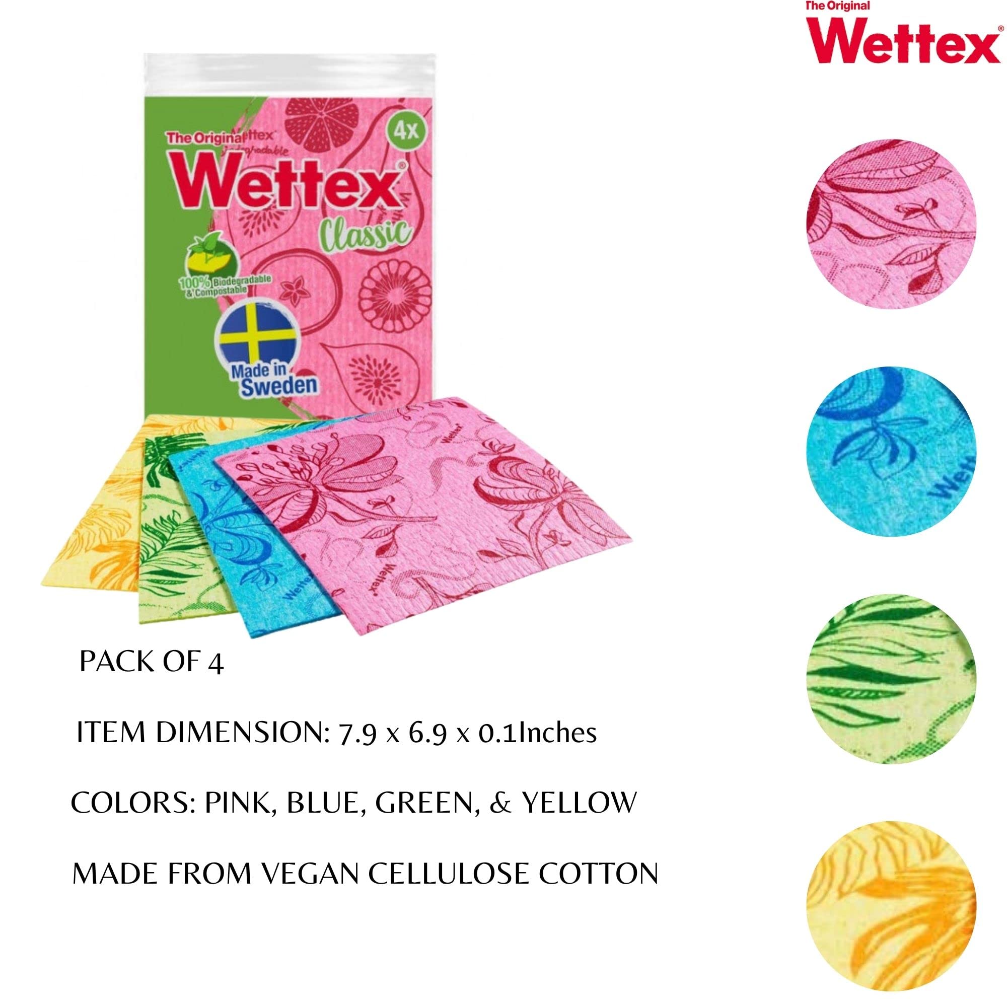 The Original 4-Pack Swedish Wettex without Cleaning Cloth : Amazon