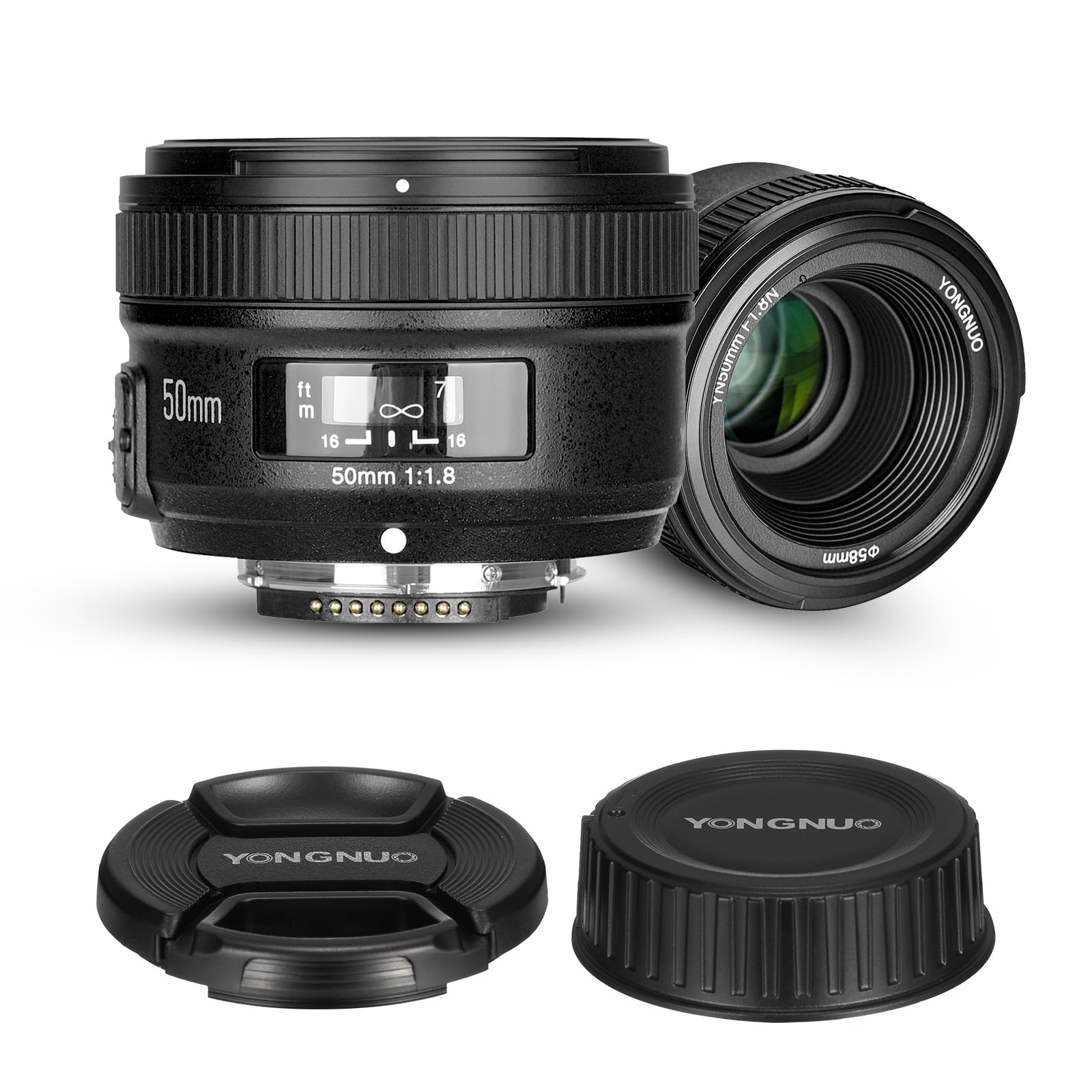 Amazon.com : YONGNUO YN50mm 50mm f/1.8 Lens for Nikon F-Mount