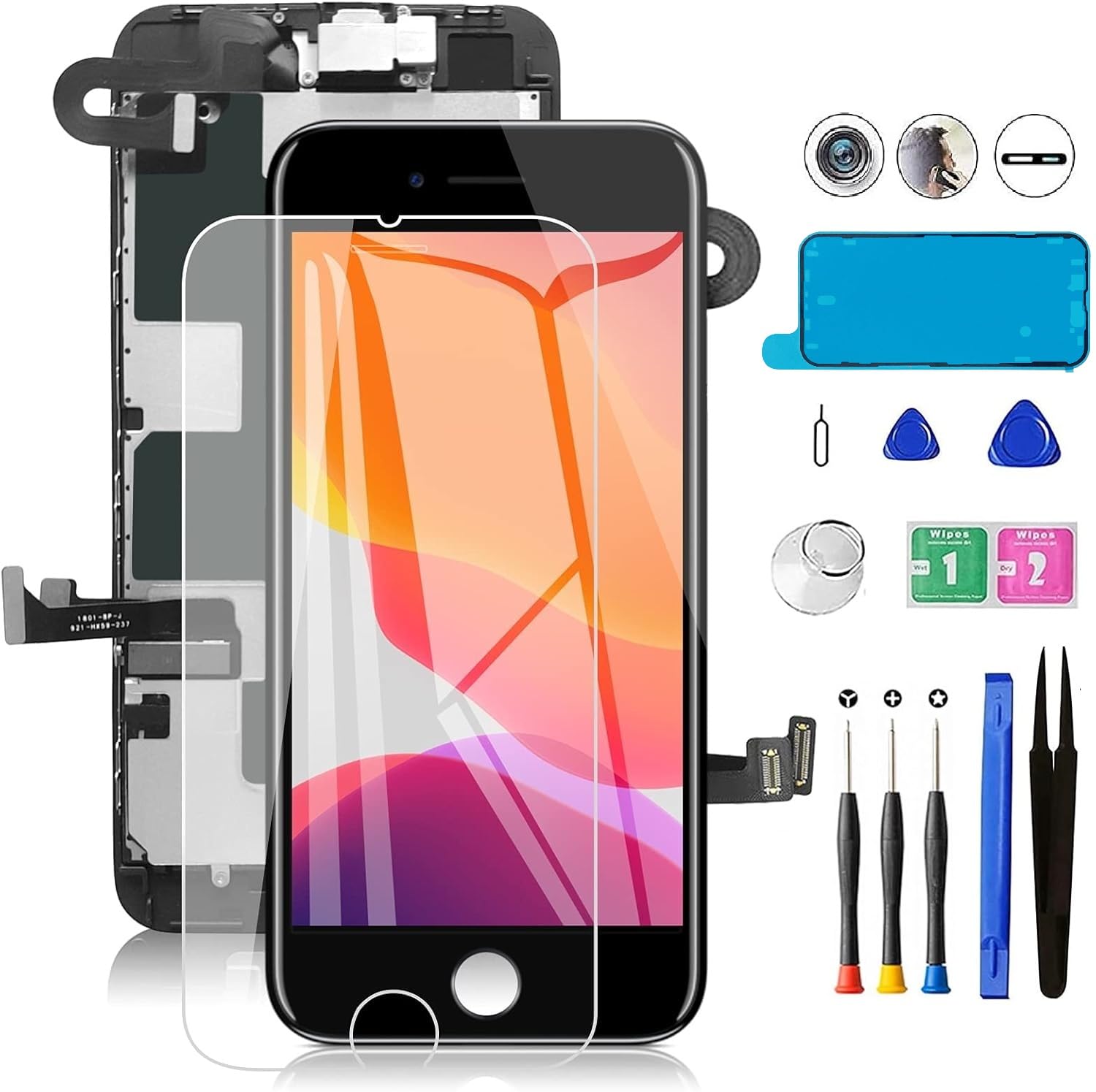 Amazon.com: Mobkitfp for iPhone 8 Screen Replacement Black 4.7