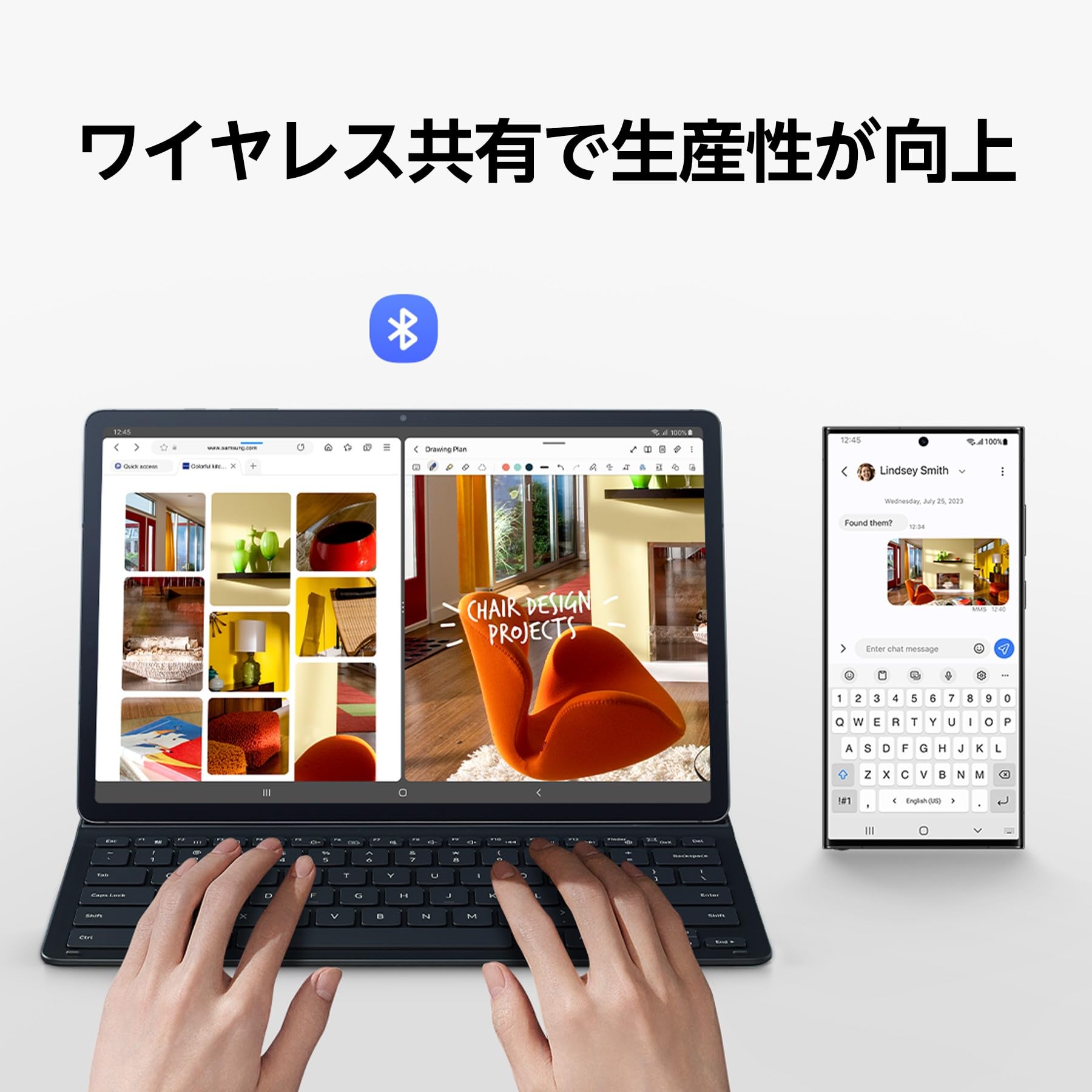 Amazon.co.jp: Galaxy Tab S9+ Book Cover Keyboard Slim|ブラック
