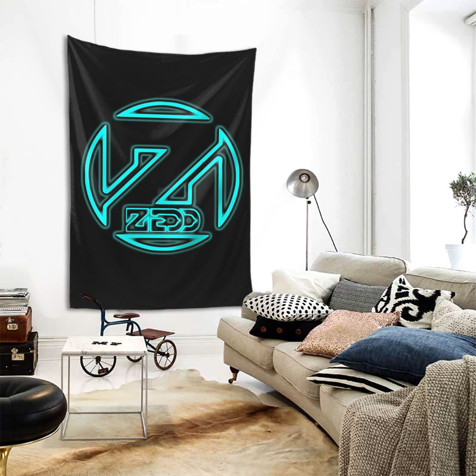 Amazon.co.jp: タペストリー Zedd ゼッド Logo オシャレ 60*40inch 布