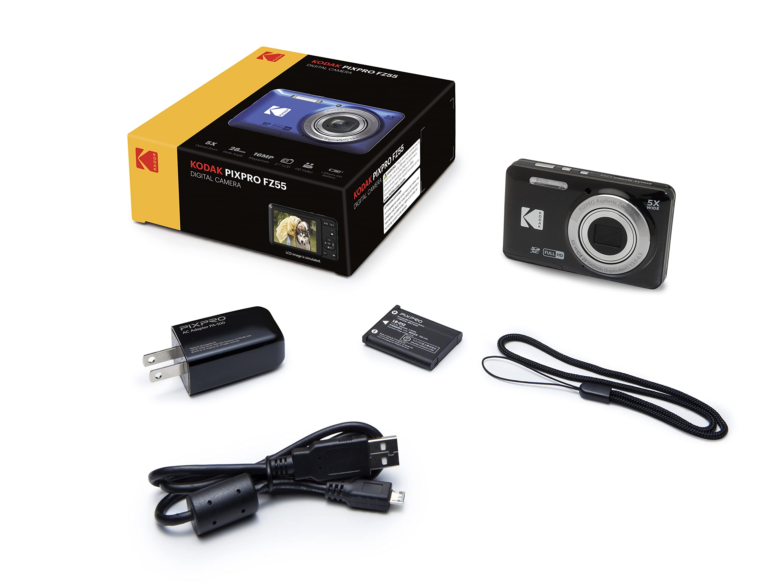 Amazon.com : Kodak PIXPRO FZ55 Digital Camera (Black) + Point
