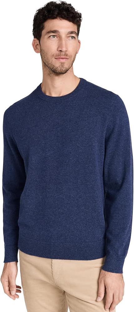 Theory Men's Hilles Cashmere Crewneck Sweater, Atlantic Melange