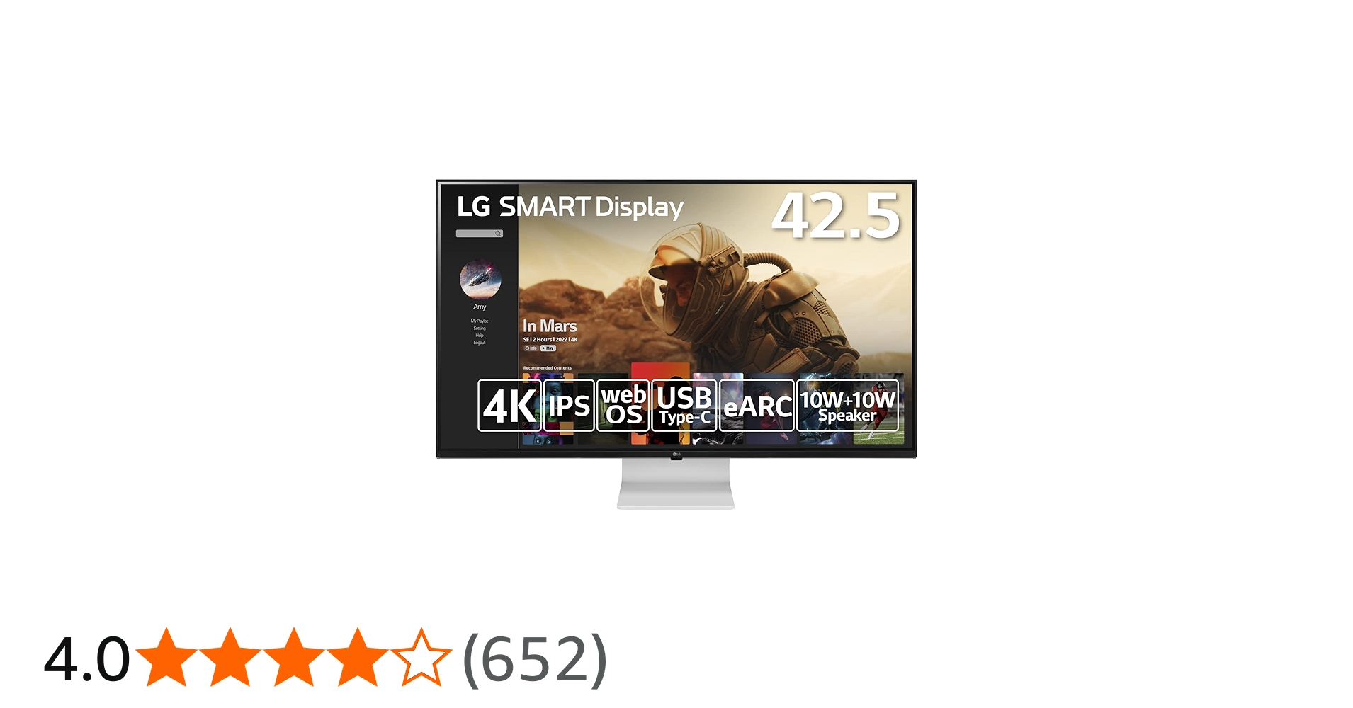 Amazon.co.jp: 【Amazon.co.jp限定】 43SQ700S-W/LG スマート