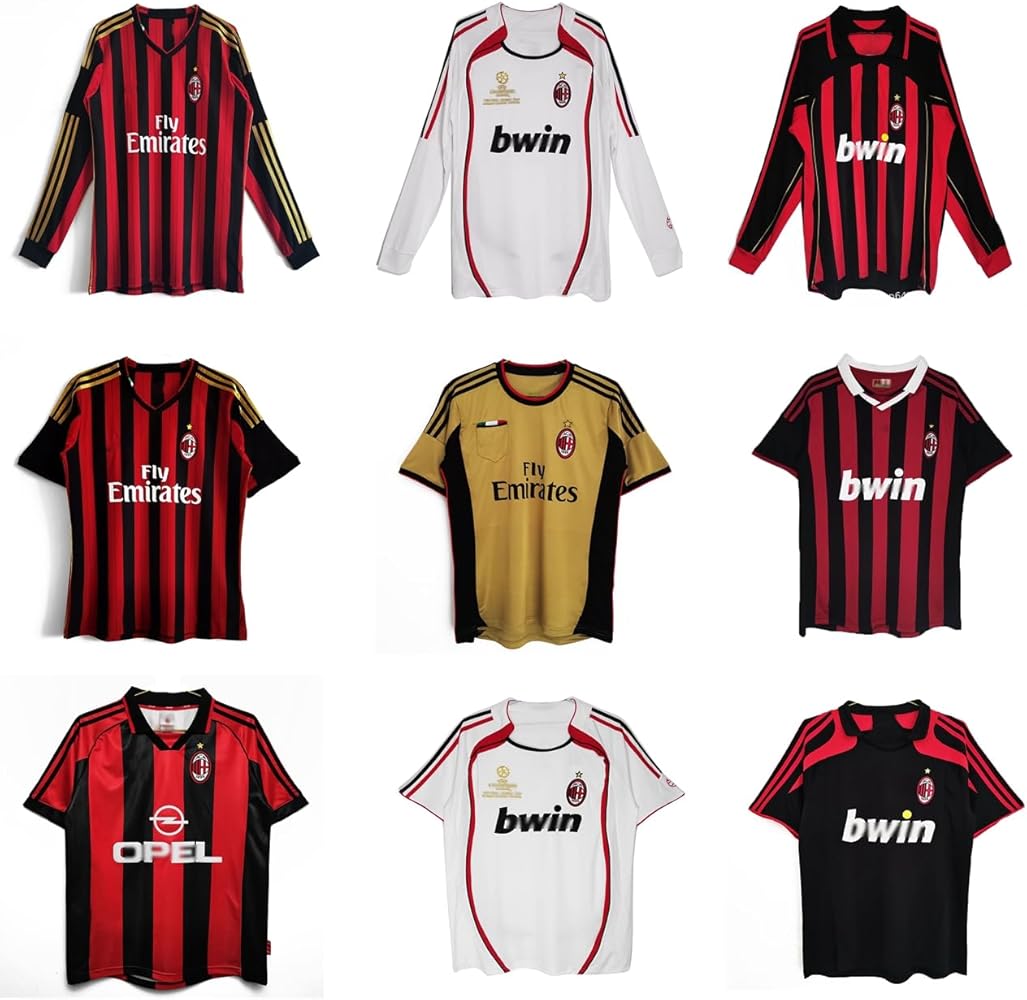 Amazon.co.jp: [xiaoyouzi] 復古版 ACミランサッカークラブ