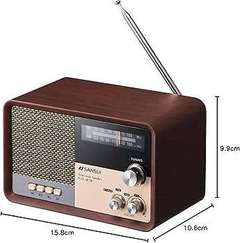 Amazon.co.jp: Sansui Wood MSR-1 WD Bluetooth Speaker with AM/FM
