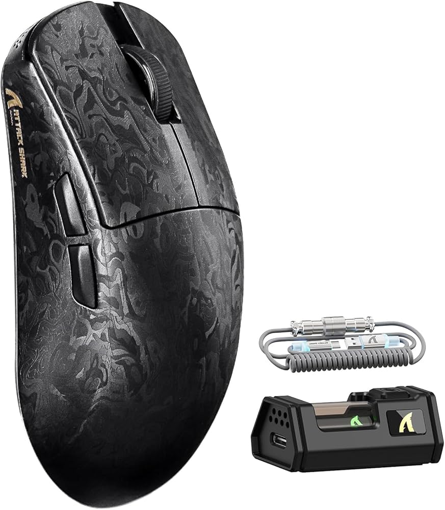 Amazon.com: ATTACK SHARK R11 Ultra 8K Carbon Fiber Wireless Gaming