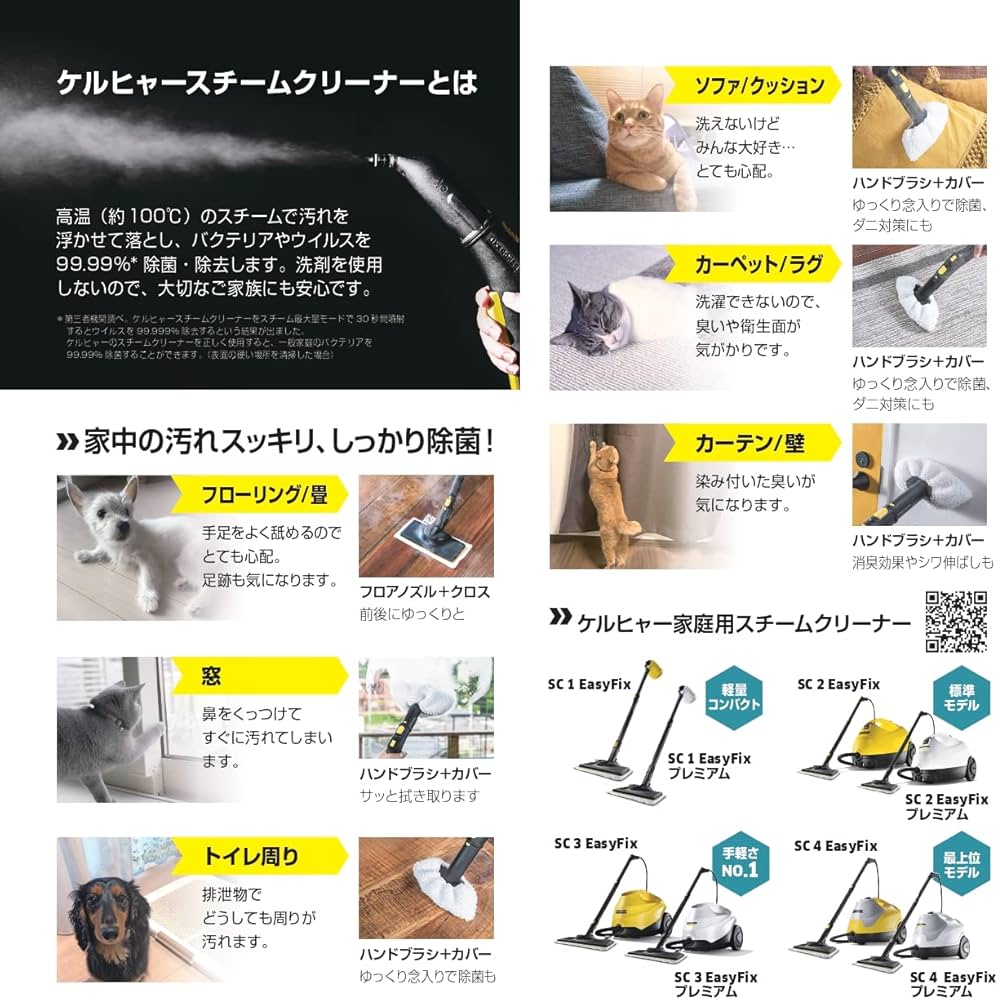 Amazon.co.jp: ケルヒャー(KARCHER) スチームクリーナー SC4 EasyFix
