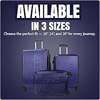 Amazon.com: IZOD Zane 3 Piece Expandable Hardside Luggage Set
