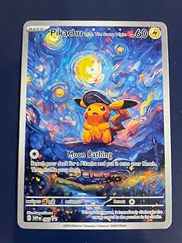 Amazon.co.jp: 海外品 ゴッホ展 ゴッホピカチュウ 観賞用カード : おもちゃ