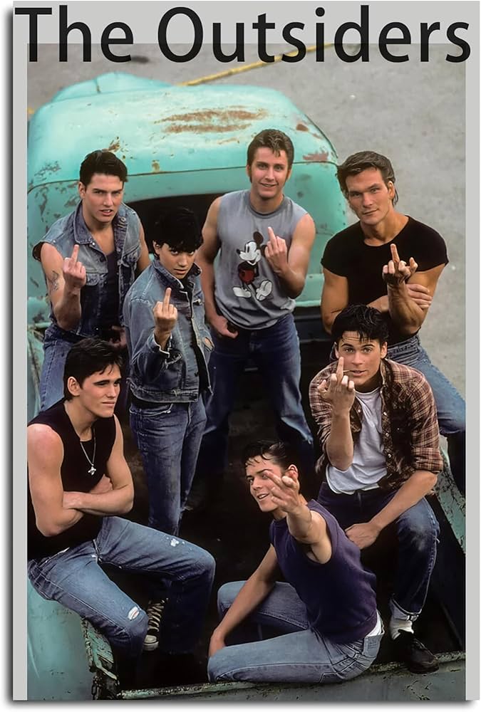 Amazon.com: The Outsiders Poster Vintage Movie Posters Canvas Art