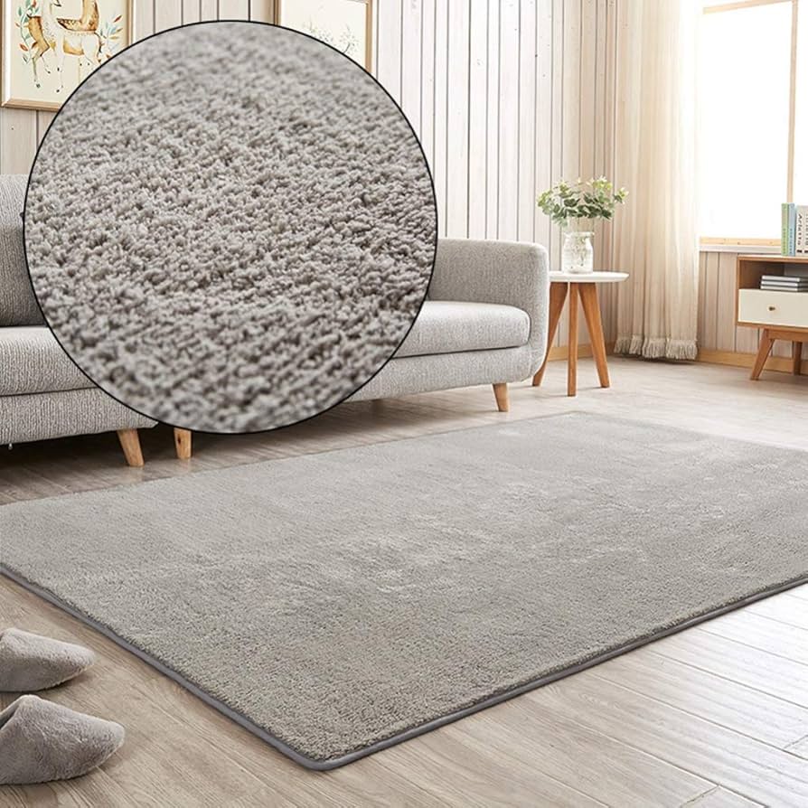 Amazon｜ラグ グレー シャギーラグ rug 200×250 200×230 マイクロ