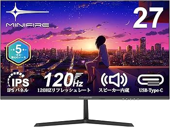 Amazon.co.jp: Minifire モニター27インチ 120Hz フルHD 1920x1080 IPS
