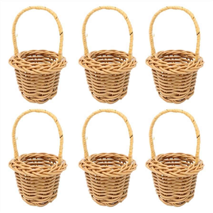 Amazon.com: Honbay 6PCS Miniature Woven Baskets with Handles Tiny