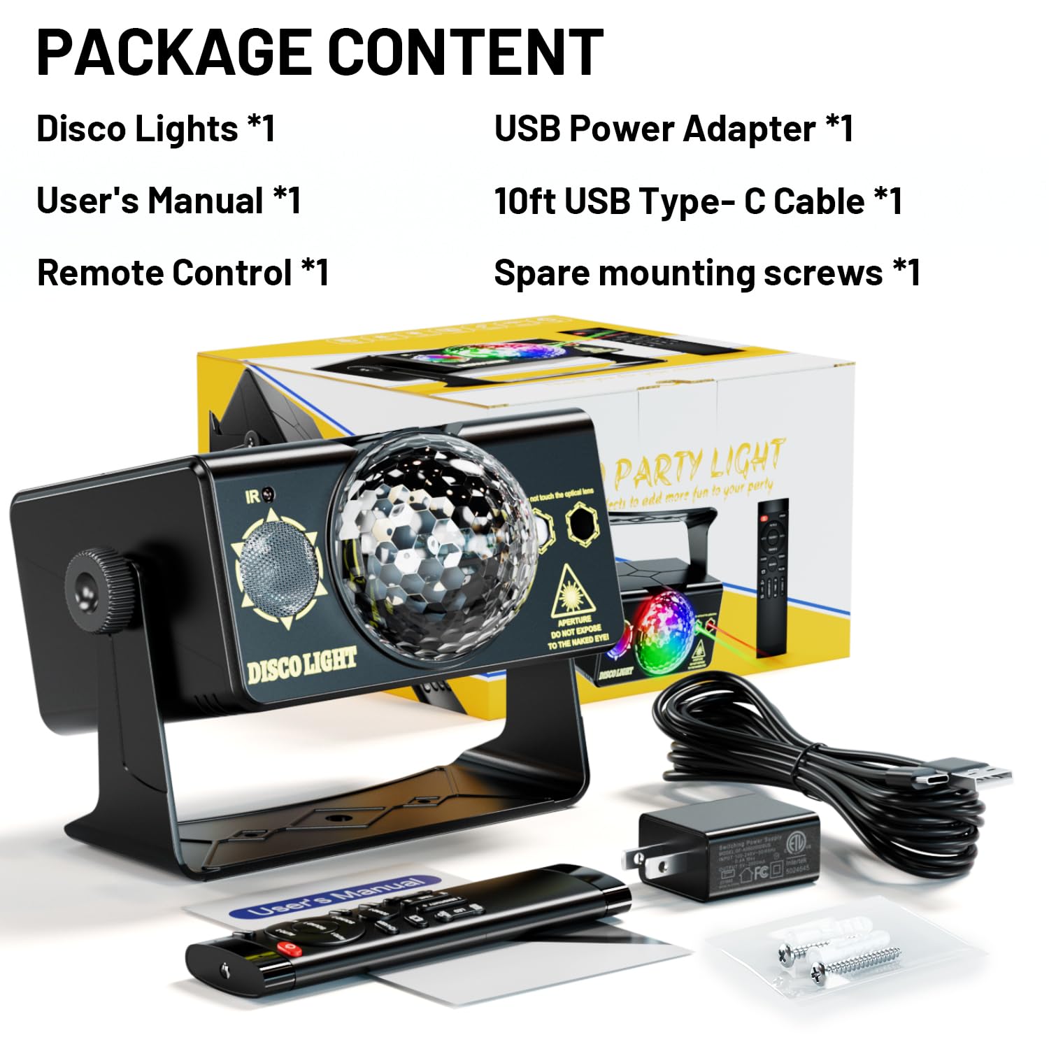 Amazon.co.jp: パーティーライト DJディスコライト ディスコボール