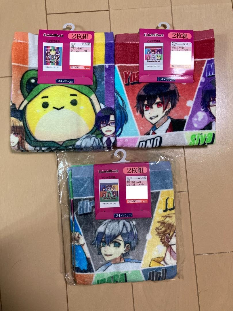 Amazon.co.jp: カラフルピーチ しまむら コラボ タオル 全6種セット