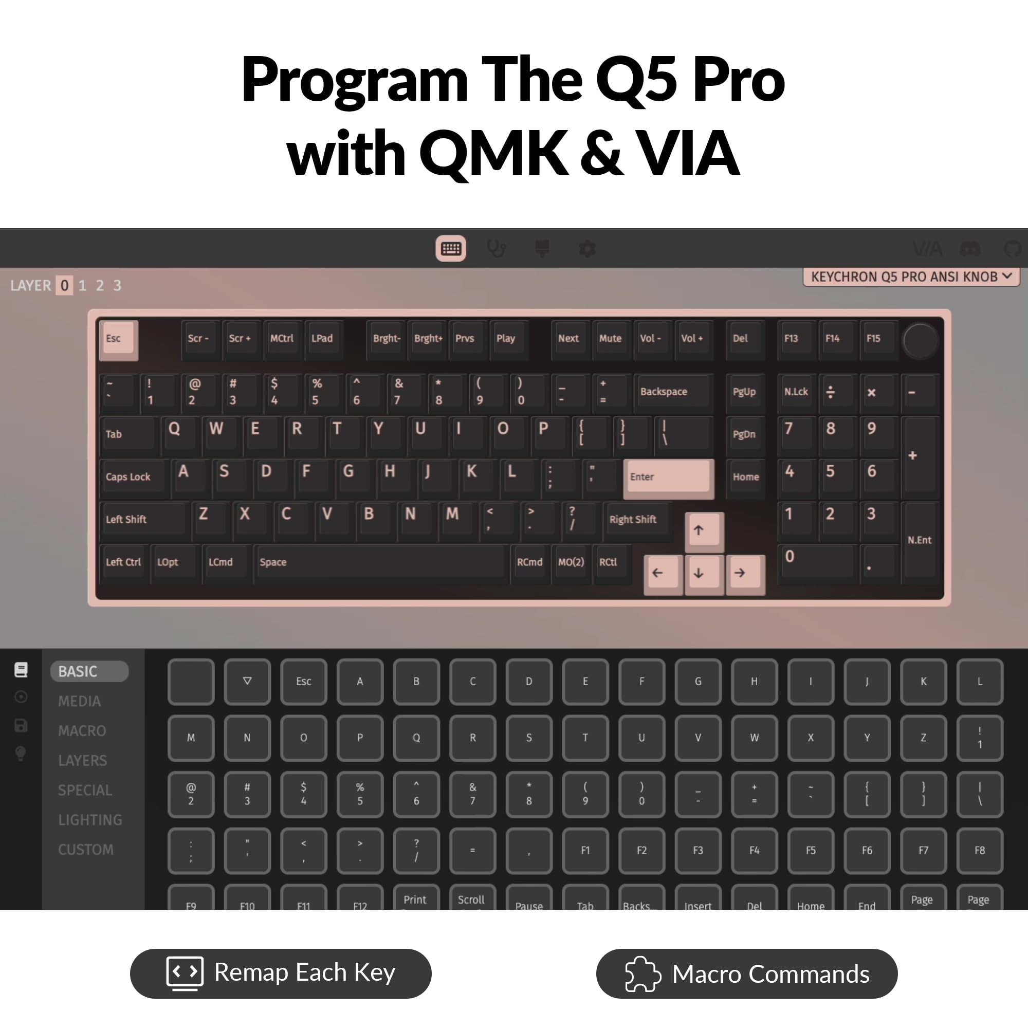 Amazon.com: Keychron Q5 Pro QMK/VIA Wireless Custom Mechanical