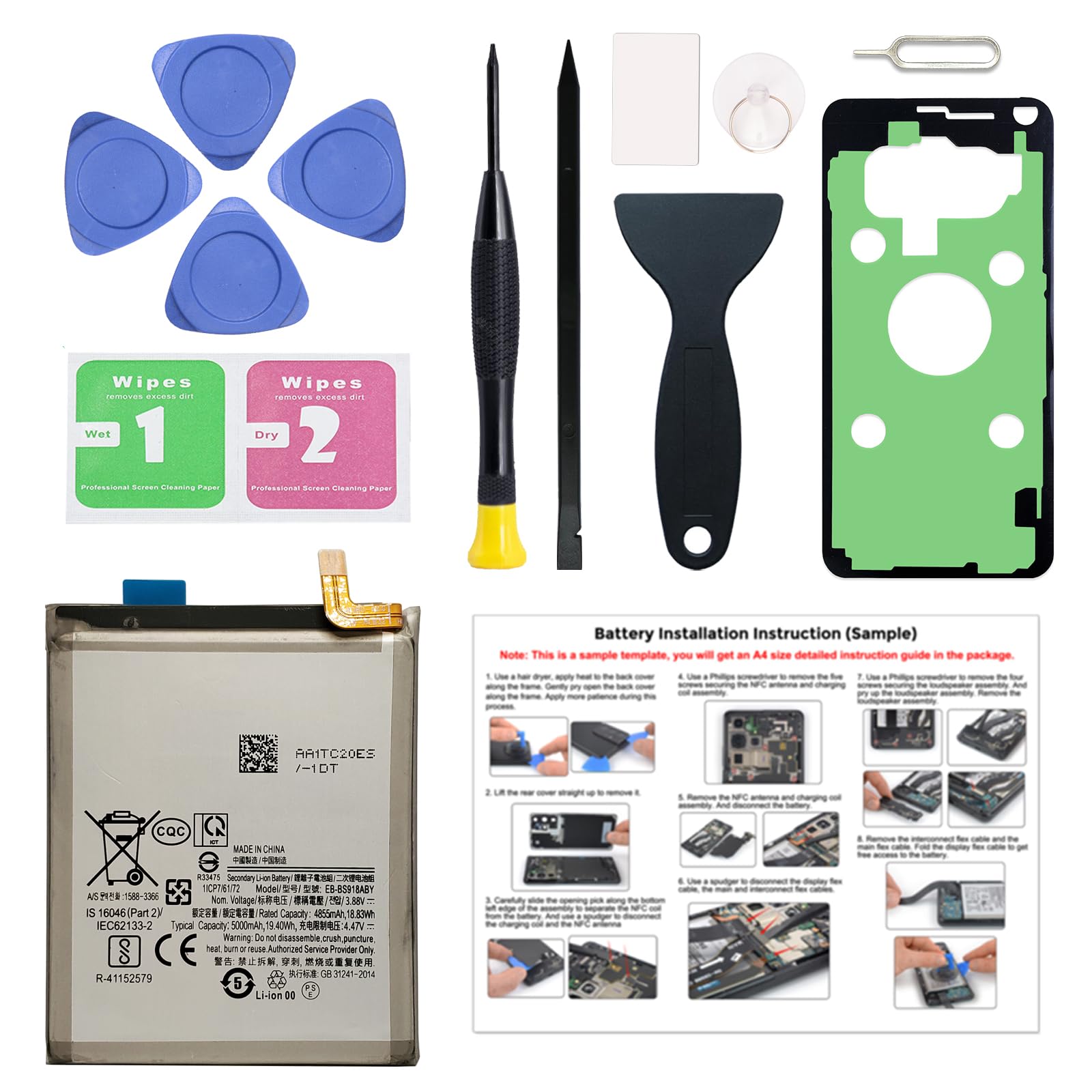 Amazon.com: MAXSHARKS New Upgraded Battery for Galaxy S23 Ultra