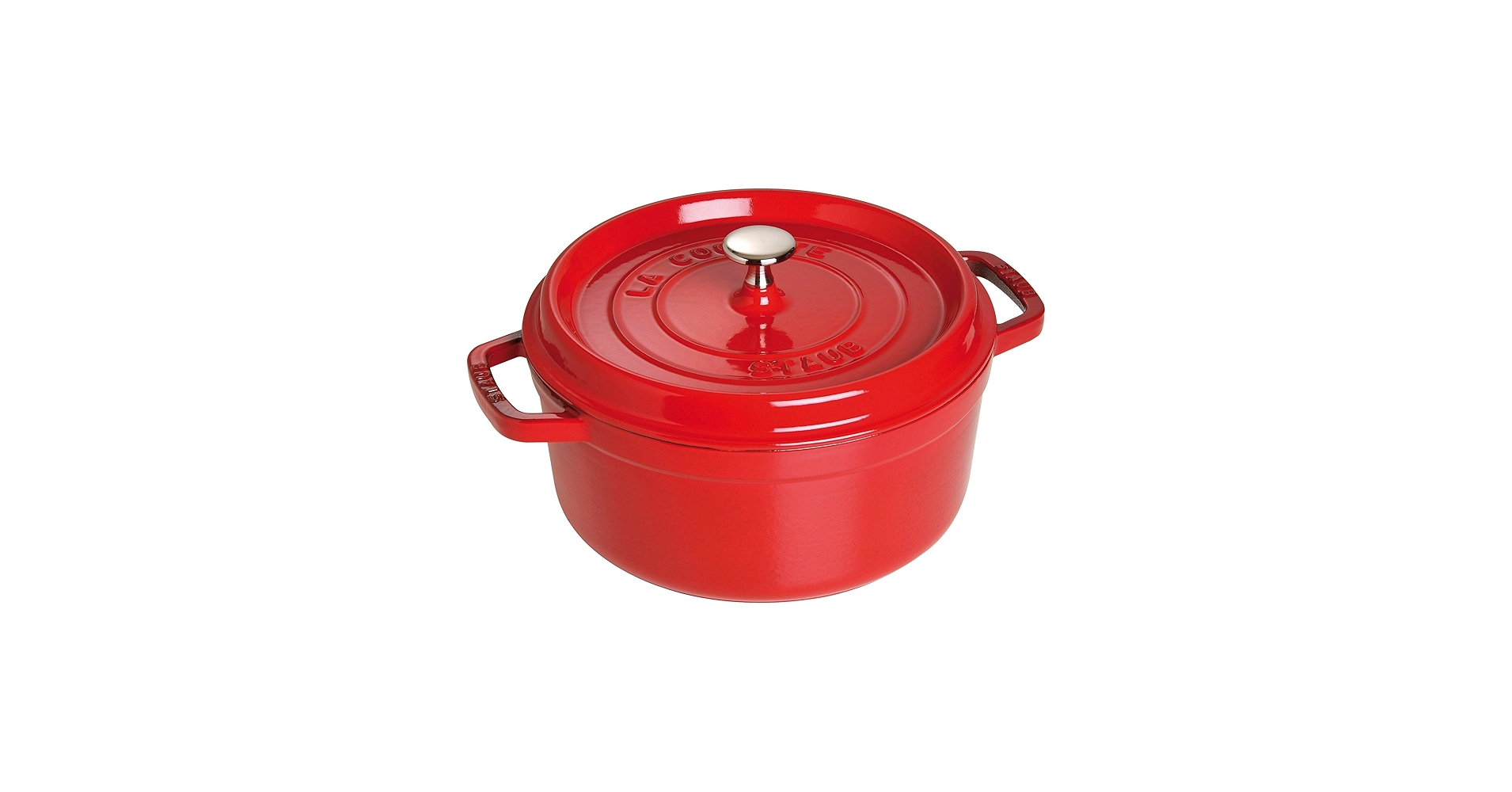 Amazon.com: Staub 4 Qt. Round Cocotte-cherry Red : Arts, Crafts