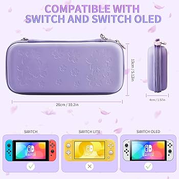 Amazon.com: HYPERCASE Purple Carrying Case for Nintendo Switch or
