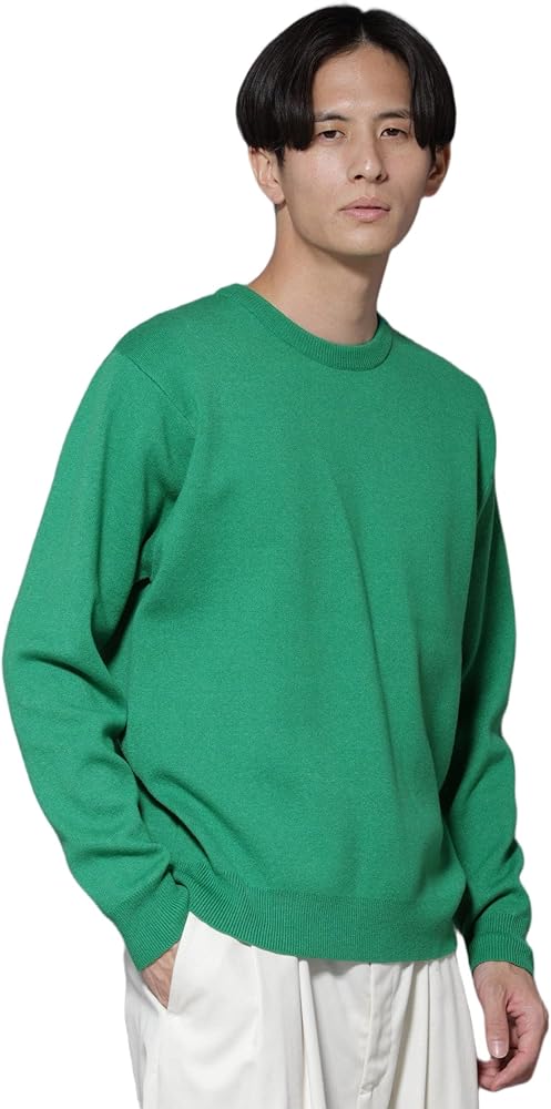 Amazon.co.jp: [ナノ・ユニバース] シルク混 クルーネック ニット