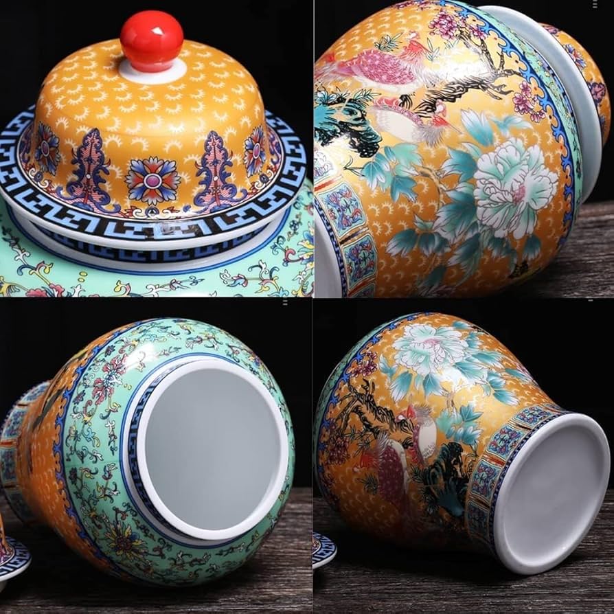 Amazon.co.jp: 磁器の生姜壺 絶妙なセラミックジンジャージャー蓋付き