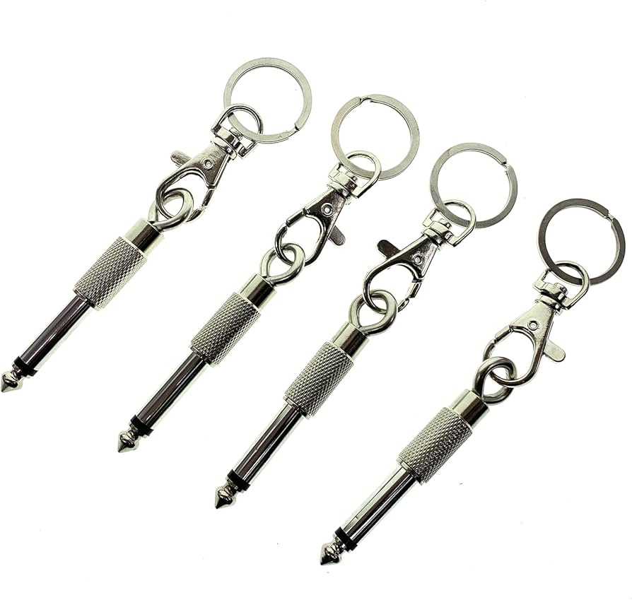 Amazon.com: Sujosa 4pcs Guitar and Bass Plug Keychains, 6.35mm 1/4