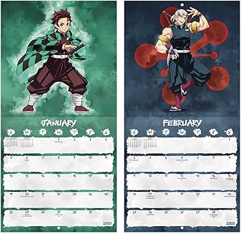 Amazon | 2025年 鬼滅の刃 ミニ 壁掛け カレンダー | 輸入版カレンダー