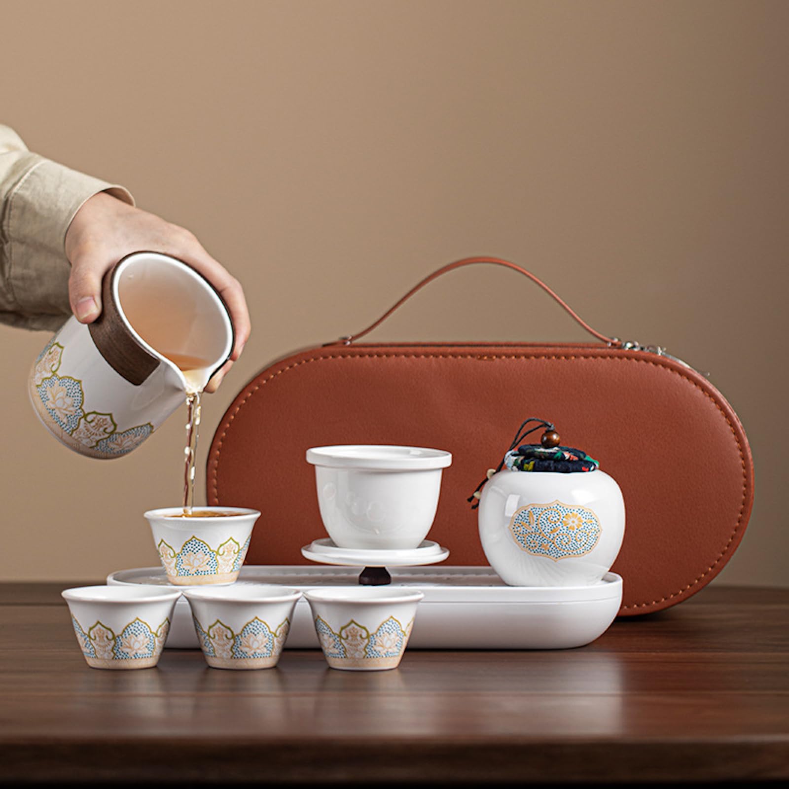 Amazon.co.jp: JIKANNOYA 中国茶器セット 茶器 茶具 磁器 急須 湯呑み