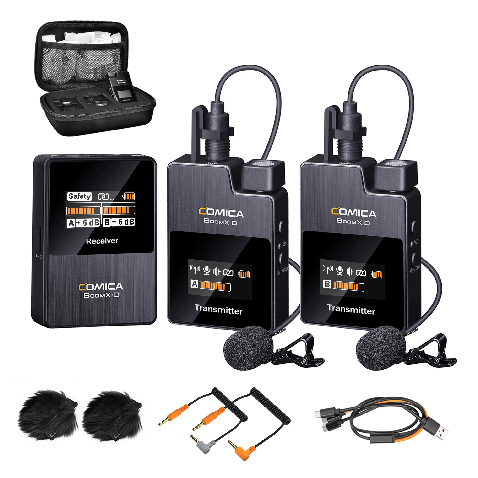 Amazon.com: COMICA BoomX-D2 Wireless Lavalier Microphone for