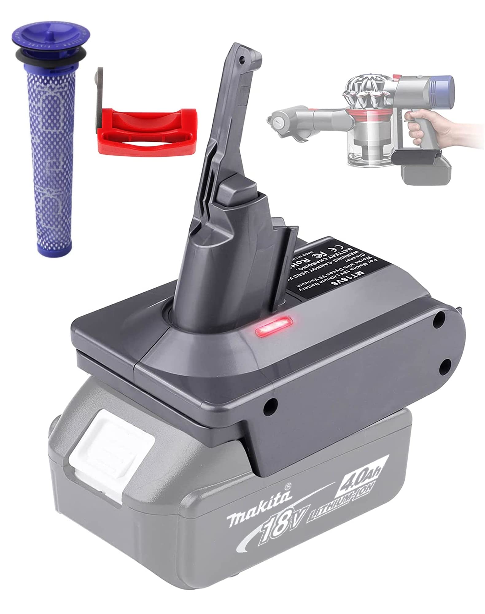 Amazon.co.jp: ダイソンV8用バッテリーアダプター コードレス掃除機